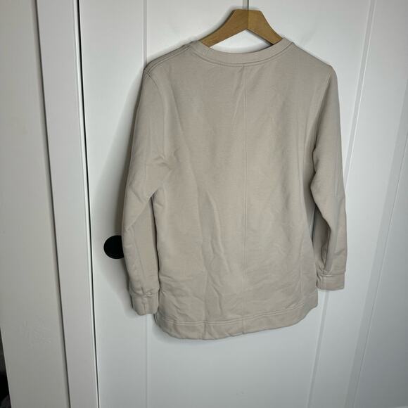 Athleta Retroplush Crewneck Sweatshirt Pullover Beige Neutral Size Small - Picture 6 of 6